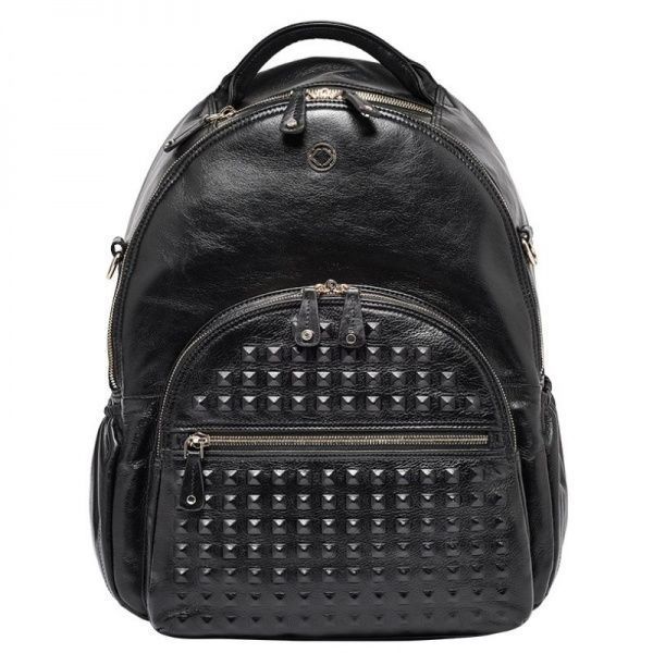 Joy XL Studded Black Leather Backpack