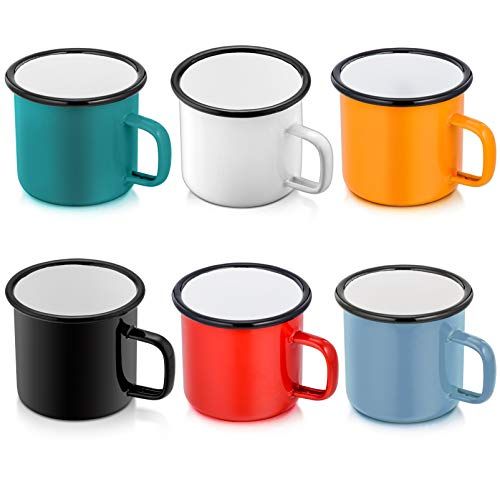 P&P CHEF Enamel Camping Coffee Mug (Set of 6)