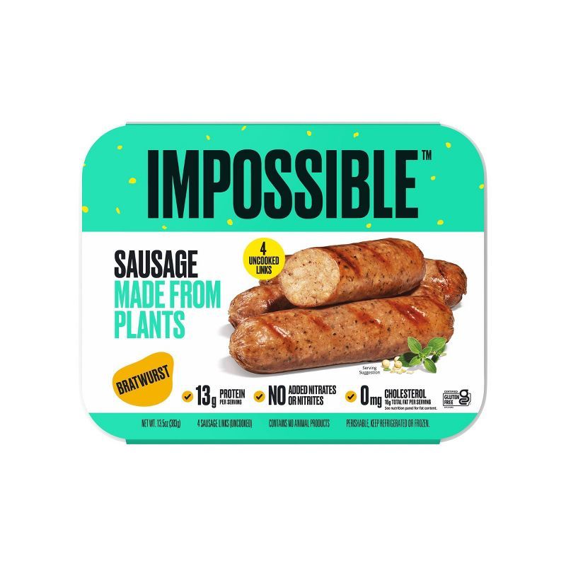Impossible™ Plant Based Bratwurst Sausage Links