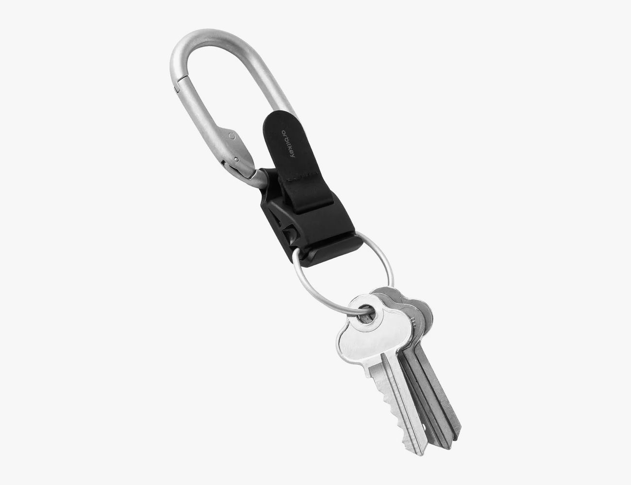 Shelby Black Carabiner Clip with Keyring