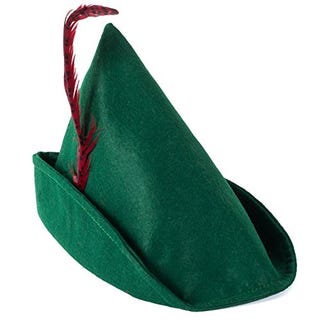 Green Hat with a Red Feather