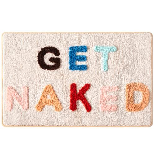 Cute "Get Naked" Bathroom Bath Mat