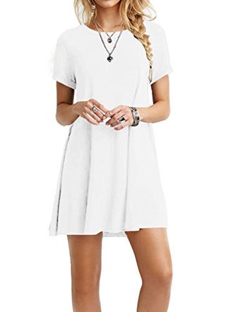 White T-shirt Dress