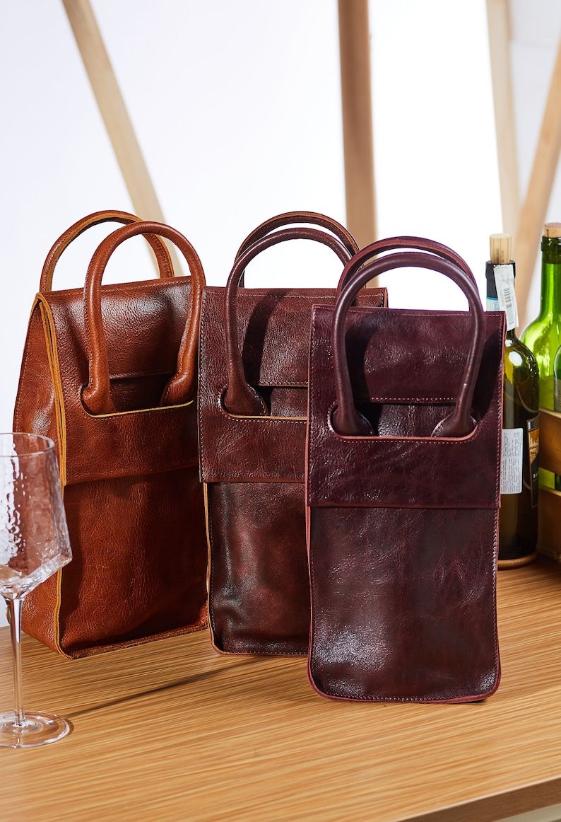 Leather Bottle Carrier 
