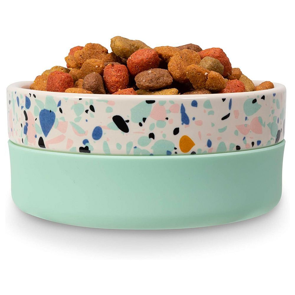 Dog food bowl with hot sale lid