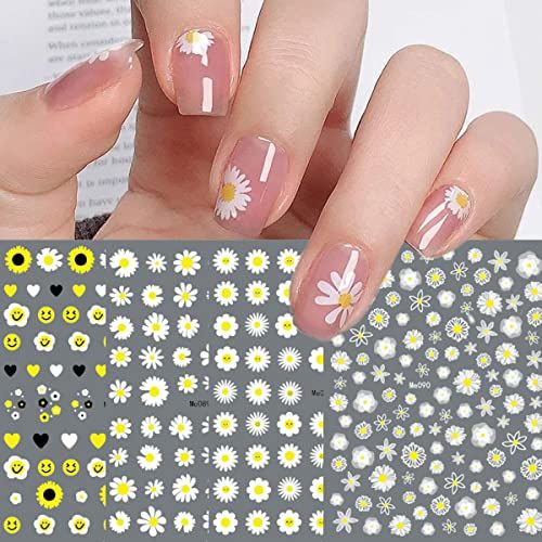 Daisy Sunflower Nail Art Stickers