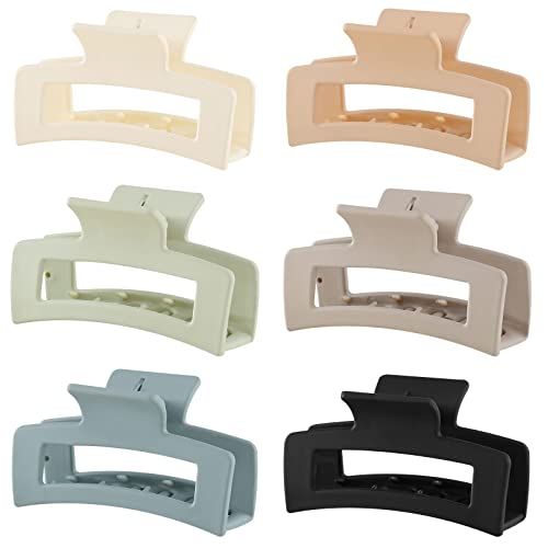 Auseibeely 6 Pack Square Claw Clips