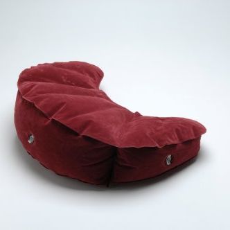 Inflatable Meditation Cushion and Travel Pillow in Maroon