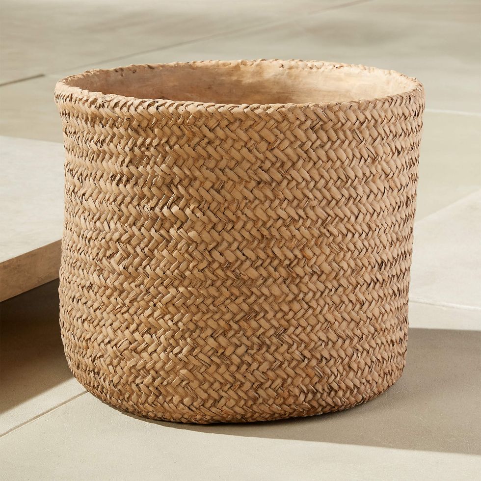 Indoor/Outdoor Cement Basket Planter Large