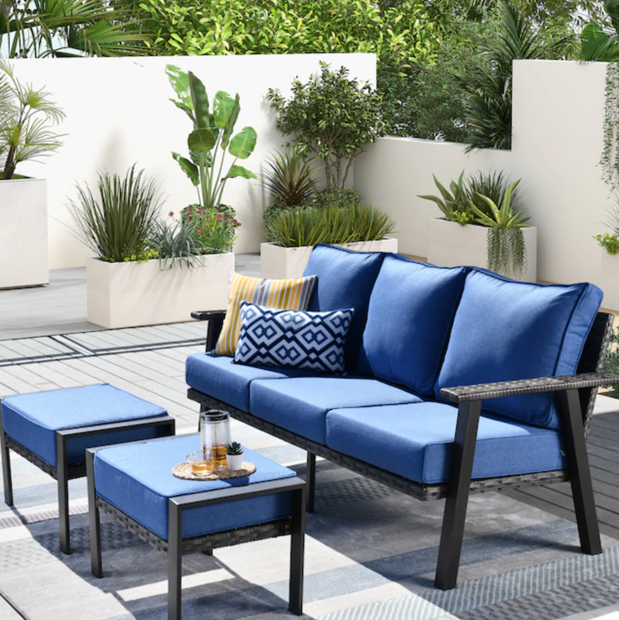 Three-Piece All-Weather Wicker Set 