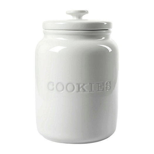 Our Table Simply White Words Cookie Jar