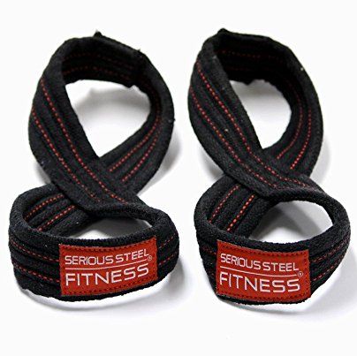 SERIOUS STEEL FITNESS Figure 8 Straps, Deadlift Straps, Heavy Duty  Lifting Straps