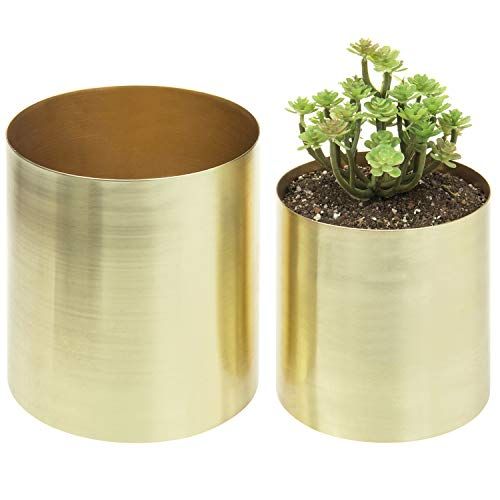  Brushed Brass Plated Pot