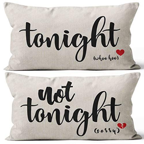 Tonight/Not Tonight Reversible Pillow Cover