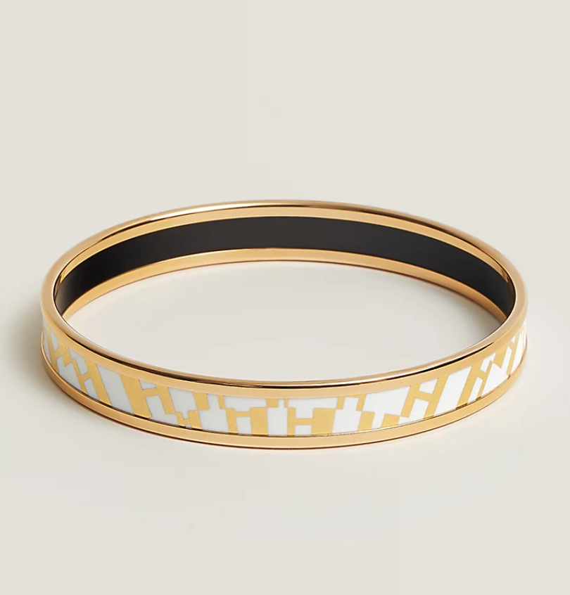 Hermés Equateur Enamel Hinged Bracelet | Rich Diamonds
