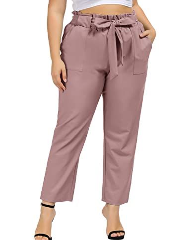 Buy Women's High Waist Tight-Fitting Hip-Length Pants Casual