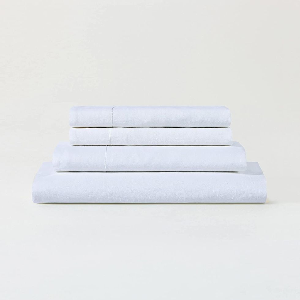 Premium Stone Washed 100% French Linen Bed Sheet Set