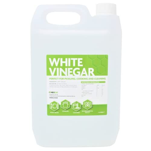 Hexeal WHITE VINEGAR | 5L | Food Grade Suitable for Cleaning, Baking, Cooking & Pickling