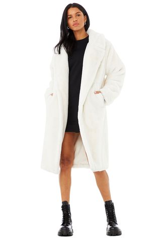 Oversized Faux Fur Trench
