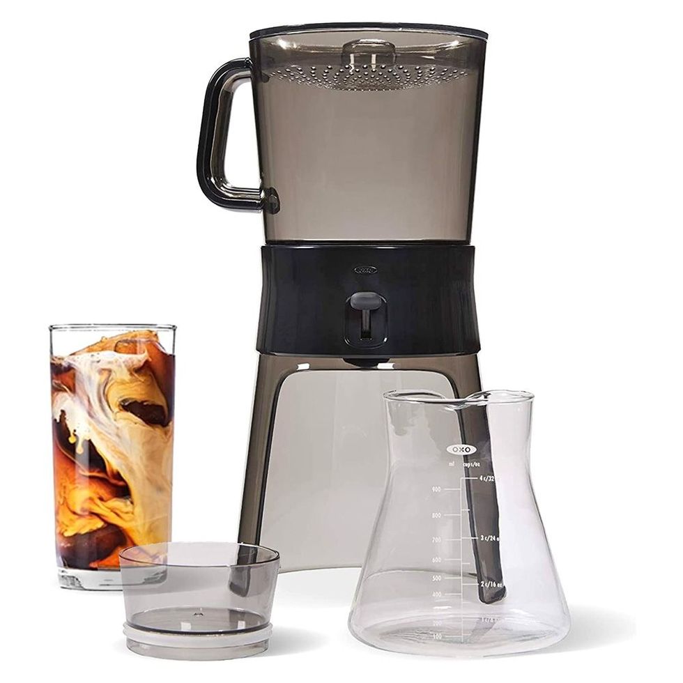 Cold Brew Coffee Maker, 1 qt/ 33.8 oz Iced Coffee Maker Iced Tea Maker  Glass Pitcher with Lid for Fridge, Comfort Grip Handle, Durable Glass