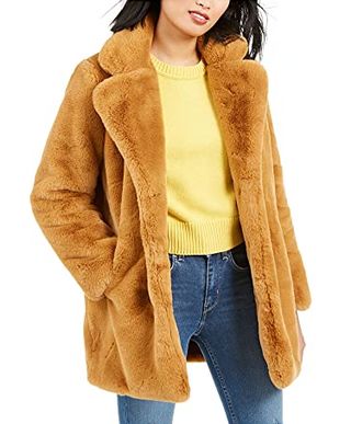 Eloise Notch Collar Faux Fur Coat