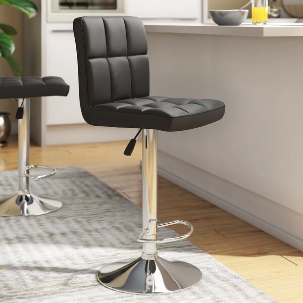 Hardiman adjustable height swivel bar stool orren ellis hot sale