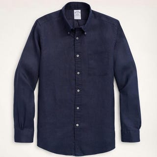 Brooks Brothers Regent Irish Linen Sport Shirt Brooks Brothers Regent Irish Linen Sport Shirt