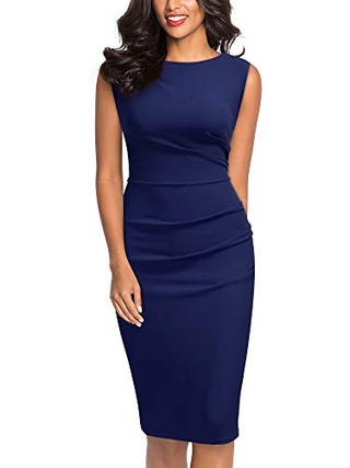 Navy Blue Pencil Dress