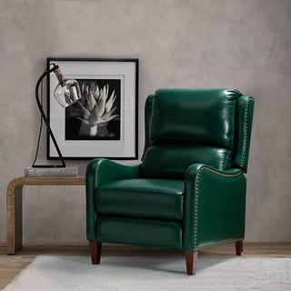Beecher Genuine Leather Manual Club Recliner Beecher Genuine Leather Manual Club Recliner