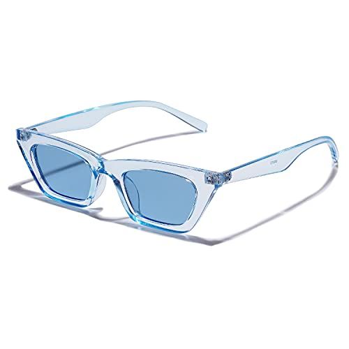 Polarized Skinny Cat-Eye Sunglasses 