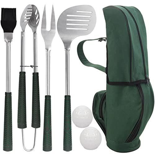 7pcs Golf-Club Style BBQ Grill Accessories Kit