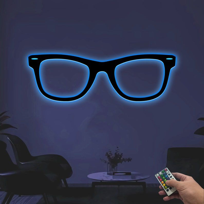 Eyeglasses LED Wall Art