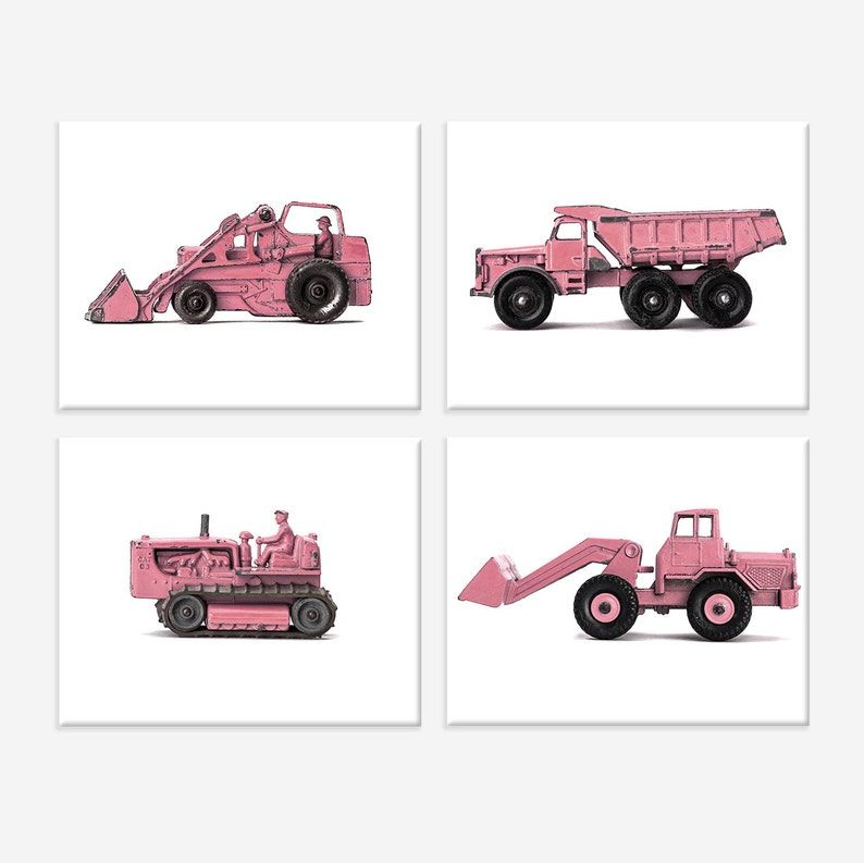 Pink Toy Dump Truck Art