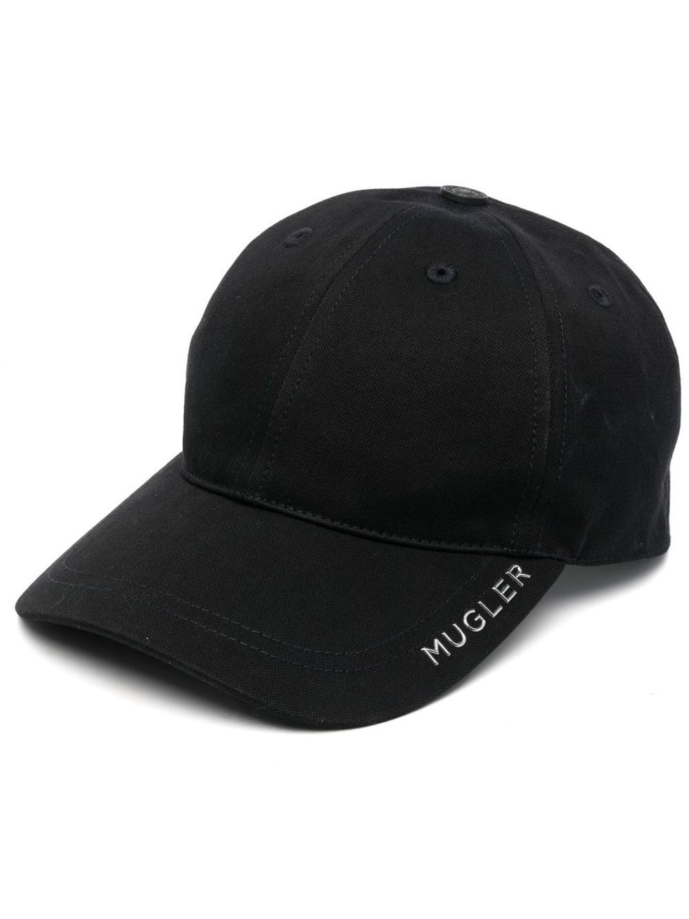 棒球帽推薦：Mugler黑色Logo棒球帽