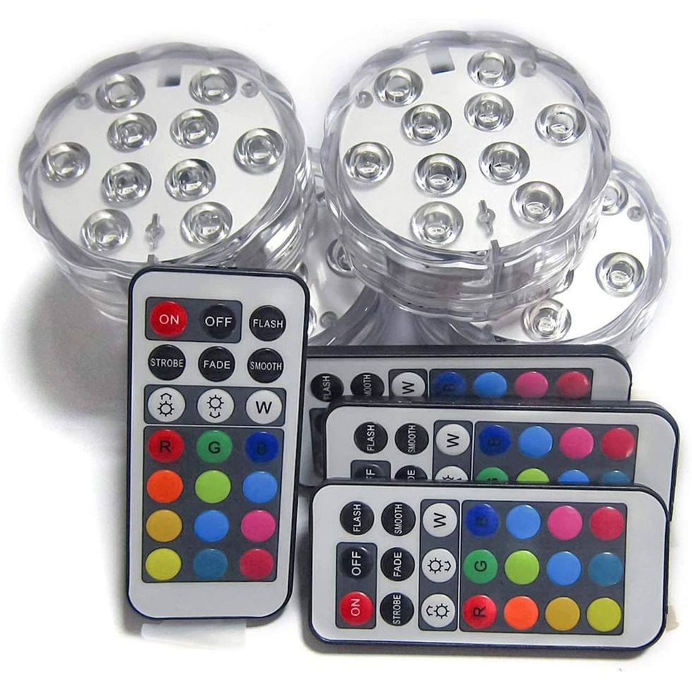 Waterproof LED Tea Lights - Multi-Color with Remote - 10 Piece Pack