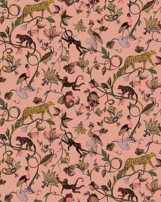Furn Exotic Wildlings Wallpaper Blush