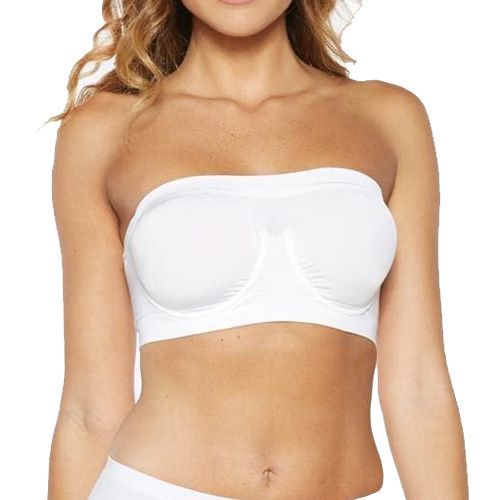 Bandeau Bra Strapless Seamless Padded with Removable Padding Women/Ladies Tops Bra Set of 1 Black/Nude/White S-3XL 