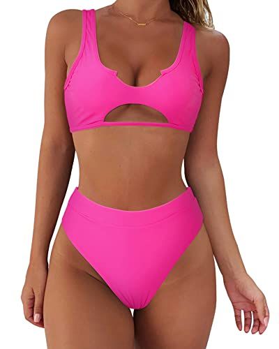 Small Chest Cover Gathered Bathing Suit High Waist Conservative Split  Swimsuit