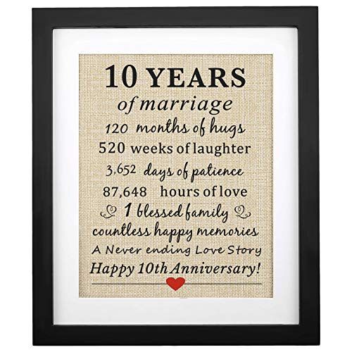 Amazon.com: 10 Year Wedding Jewelry Gift For Wife – 10th Anniversary  Necklace Gift For Her – 10 Year Anniversary Wedding Present – 10th Wedding Anniversary  Wife Gift – 10THV7-FLSG10 : Clothing, Shoes & Jewelry