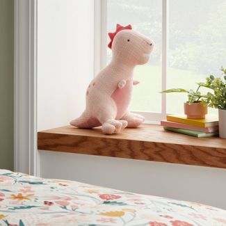 Dinosaur Figural Pillow Pink