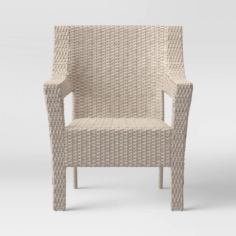 Wicker Stacking Patio Club Chair 