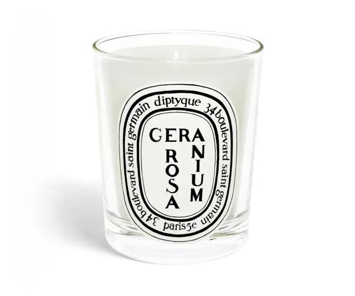 Rose Geranium Scented Candle