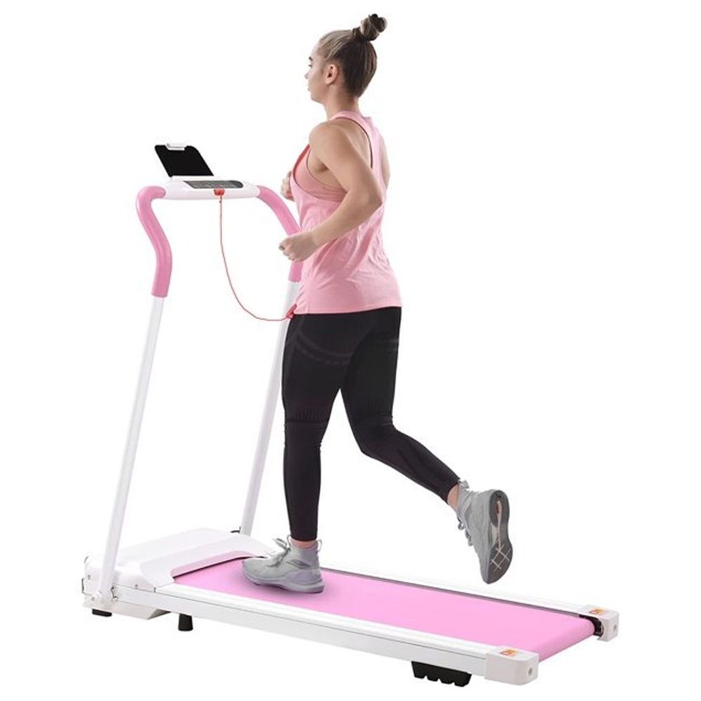 Pink Folding Treadmill