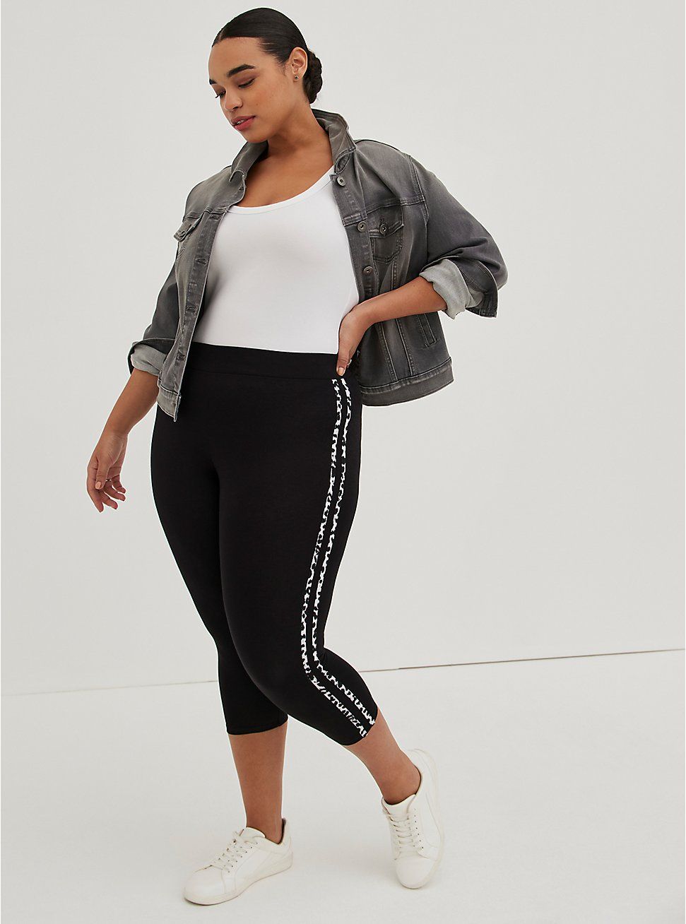 Plus Size Casual Leggings Women's Plus Solid Cut Side High - Temu