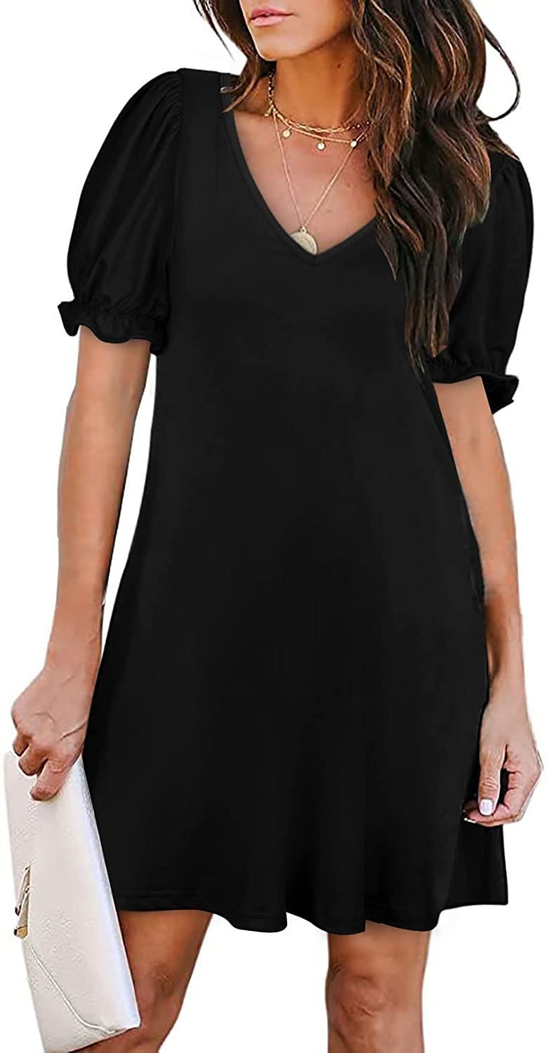 Ladies casual store dresses with sleeves