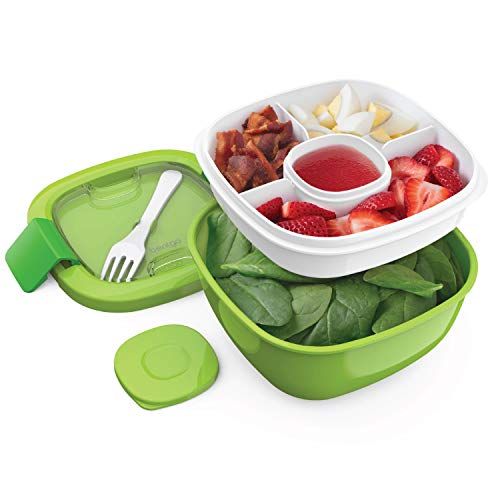 Foldable Bento Box, Lunch Box, Bento Box, Adult/student Lunch Container  With 3 Compartments And Forks And Spoons, Leak Proof, For Back To School,  Class, College, School Supplies, Kitchen Organizers And Storage, Kitchen