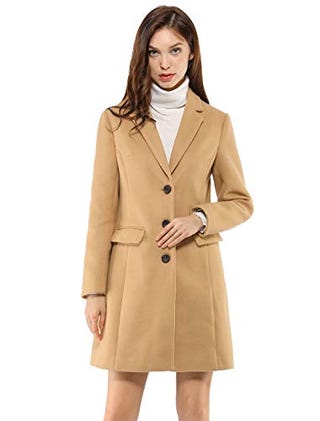 Notched Lapel Winter Coat