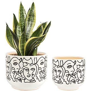 Faces Ceramic Planter