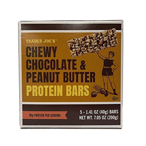 Chewy Chocolate & Peanut Butter Protein Bars 
