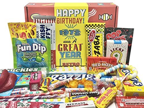 50th Birthday Gift Box of Nostalgic Retro Candy